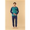 NOIDINOTTE PIGIAMA UOMO COTONE MANICA LUNGA FC003229 GREEN