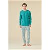 NOIDINOTTE PIGIAMA UOMO COTONE MANICA LUNGA FC003241 CADMIUM GREEN