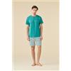 NOIDINOTTE PIGIAMA UOMO COTONE Mezza manica FC003264 noidinotte GREEN
