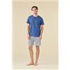 NOIDINOTTE PIGIAMA UOMO COTONE Mezza manica FC003264 noidinotte BLUE
