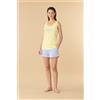 NOIDINOTTE PIGIAMA DONNA COTONE SPALLA LARGA FA009619 CUSTARD