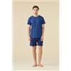 NOIDINOTTE PIGIAMA UOMO COTONE MEZZA MANICA FC003274 NOIDINOTTE MEDIEVAL BLUE