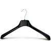 ZSUN Set Di Grucce in Plastica Con Barra Antiscivolo Camicie, Design Elegante per I'organizzazione Dell'armadio（Cod.3900） (20, NERO)