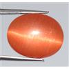 Brasiliano Arancione di Gatto Occhio Ovale 17.85 CT Naturale Gemma Certificato