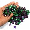 1000 Ct Mix Forma Smeraldo E Ametista Viola Lotto Gemme Vendita Festiva
