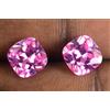 Naturale Cuscino Zaffiro Rosa Gemma Paio 10.60 KT AGI Certificato CE58