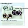 14.80 KT/6 PC Ametista, Marrone Tormalina E Acquamarina Gemme Lotto Naturale