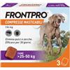 FRONTPRO x3 Compresse Masticabili Per Cani Contro Pulci E Zecche (25-50Kg)