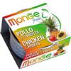 Monge Fruits Adult Chicken And Fruits, Cibo Umido per Gatti Adulti (Cibo per Gatti a Base di Pollo e Frutta, fonte di vitamine, ricetta gustosa, Senza conservanti aggiunti, 80 g)