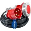 Hilark cable tech Adattatore CEE / cavo adattatore, adattatore per corrente forte con spina da 32 A e presa da 63 A, 2 m