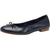 Tamaris Donna Ballerina Pelle Piatta Blu 39 EU