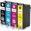 HenceBuy Cartucce T40D di ricambio per Epson T40D1 T40D2 T40D3 T40D4 per Epson SureColor SC-T2100 SC-T3100 SC-T3100M MFP SC-T3100N SC-T5100 SC-T5100M SC-T5100N (4 pezzi Pack)