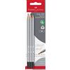 FABER-CASTELL - Set di matite Grip 2001 HB con punta cancellabile, 3 pezzi