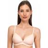 SIELEI, Reggiseno con Coppe Imbottite, Realizzato in Morbida Microfibra, con Finiture Invisibili e Senza Ferretto, Designed in Italy, Color Cipria, Taglia 4C