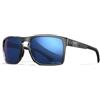 Wiley X WX Founder Parent, Captivate Pol Blue Mirror Lenses / Gloss Crystal Grey Frame, M-L