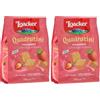 Loacker, Quadratini Fragola, Wafer Croccanti con 5 Strati di Cialde Farcite con Crema alla Fragola, Snack per Colazione, Senza Aromi e Coloranti, Pratica Confezione Apri e Chiudi, 1 Confezione da 500g