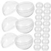 Alasum 50 Palline Trasparenti di Plastica Riempibili per Giocattoli, Palline Vuote per Feste di Pasqua e Lavoretti Fai da Te, Set Plastica Sicura 3,8 Mm e Collezionismo