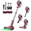 Vexilar C8 Aspirapolvere con filo 70KPa con 2 Livelli Aspirazione, LED 5 in 1 Aspirapolvere Verticale, Cavo 7m, Ultra-leggero,Scopa Elettrica con Filo Potente per Tappeti/Pavimenti/Peli di Animali