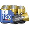 VARTA Batterie C Baby, confezione da 12, pile Power on Demand, Alcaline, pacco di stoccaggio, flessibili, potenti, per accessori computer, Smart Home, Made in Germany [Esclusivo su Amazon]