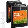 VEVOR Telo Anti Erbacce 2X 1,2x15,2 m Tessuto Pacciamante da Giardino 90 g/m², Tappetino Anti Erbacce in Polipropilene, Barriera Pacciamante per Serre, Giardino, Fattoria, Prato, Paesaggistica, Nero