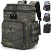 HSHRISH Borsa termica zaino 30L,borsa termica Borsa a tracolla da uomo grande,doppiamente isolata e regolabile,borsa frigo grande adatta per picnic,campeggio,spiaggia,barbecue,Nero HSHRISH