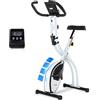 ISE Cyclette da Casa, Cyclette Pieghevole per Casa con Resistenza Magnetica a 8 Livelli Schermo LCD Supporto per Smartphone/Tablet