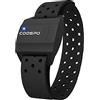 COOSPO HW706 Fascia Cardio da Braccio Bluetooth Ant+, Cardiofrequenzimetro Impermeabile IP67, Compatibile con Wahoo Fitness, Strava, iCardio, DDPY, Pulsoid