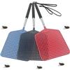 Maykafay Paletta Mosche, 3 pezzi Paletta Scacciamosche Estensibile, Asta in Acciaio Inox, Allungabile Fino a 74 cm, Nero, Blu, Rosso