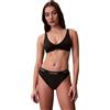 Calvin Klein Donna Top Bikini Bralette con Scollo a U, Nero (Black), L