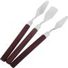 CLISPEED 3 Pezzi Set 3 Spatole per Pittura, Coltelli di Miscelazione per Acrilici e Colori a Olio, Metallo e Legno, per Artisti Professionisti e Appassionati D'arte, Facile da Pulire