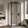 DEGHI Box doccia 70x105 cm scorrevole con vetro trasparente e profilo nero 190h - Mirea