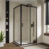 DEGHI Box doccia 80x105 cm scorrevole con vetro trasparente e profilo nero 190h - Mirea