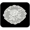 Handmade Centrino Filet ad Uncinetto Rotondo con Motivo Floreale in Cotone, 28 cm Decorazioni per Arredo Casa