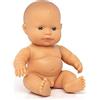 Miniland Bambola neonato pelle chiara 21 cm per immaginare e imparare