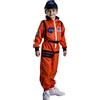 Dress Up America Costume da Astronauta NASA per Bambini - Tuta Spaziale Arancione con Cappellino - Tuta da Pilota Spaziale Realistica per Halloween e Feste in Maschera