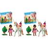 PLAYMOBIL Sky Rose Collectible Unicorn with Fairy Set da gioco con statuine (Confezione da 2)