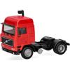 Herpa modello di camion Volvo F10 Globetrotter trattore stradale, 2 assi, rosso, in scala 1:87, pezzo da collezione, modello tedesco, statuetta plastica