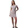 Calvin Klein SS Monologo Baby Rib Mini Dress Lv047f241g Vestiti Donna