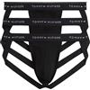 Tommy Hilfiger Uomo 3P Jockstrap WB UM0UM03872 Jockstrap, Giallo (Nero/Nero/Nero), L