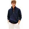 Tommy Hilfiger Essential Fleece Stand Collar Mw0mw41759 Felpa con Zip Unisex - Adulto (Pacco da 1)