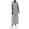 Amazon Essentials Vestito Molto Lungo Stretto in Vita A Maniche Corte (Taglie Forti Disponibili) Donna