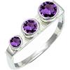 SILVERTROVE Ametista con pietra preziosa per uomo e donna in Anello placcato argento gioiello fatto a mano CRG1265AC_61 (19.4)