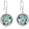 YFN Elefante/Lupo/Gatto Orecchini Argento Sterling Gioielli Albero della Vita Nodo Celtico Regalo per Donne Madre Figlia