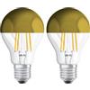 OSRAM Lampadina LED Retrofit CLASSIC A Mirror, Attacco: E27, Bianca Calda, 2700 K, 4 W, Equivalenti a 37 W, 1 Unità (Confezione da 2)