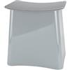 Wenko Sgabello da Bagno Wing, 2 in 1, Sgabello e Cesto portabiancheria, Sgabello con Coperchio e Sacco portabiancheria Estraibile, in plastica di Alta qualità, capacità 33 l, 45 x 48 x 33 cm, Grigio