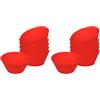 Guardini, Set di 12 pirottini Ø 6,5 cm, Silicone alimentare, Rosso, Made in Italy, Linea Juliette