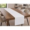 Claseba Runner da tavola in 100% cotone (bianco, 45 x 150 cm)
