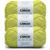 Caron All Day Cotton - 3 confezioni da 170 m/99,8 g kiwi 100% cotone mercerizzato filato