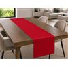 Claseba Runner da tavola in 100% cotone (rosso, 45 x 150)