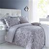 Sleepdown - Set biancheria da letto con copripiumino e federa, stampa digitale di elevata qualità, motivo: paisley grigio, Cotone Poliestere, Grigio, Singolo
